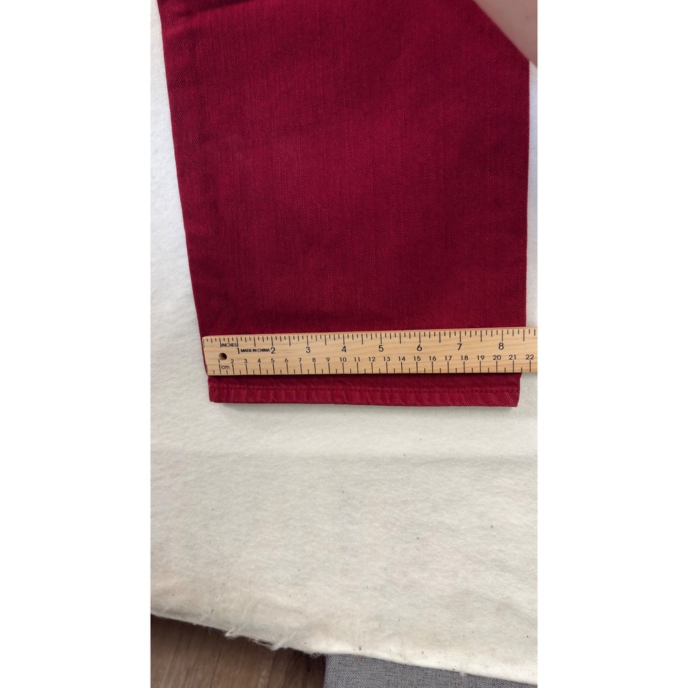 Cremieux Mens Straight Leg Jeans Red 100% Cotton Denim Pants 34x32 - Picture 9 of 10